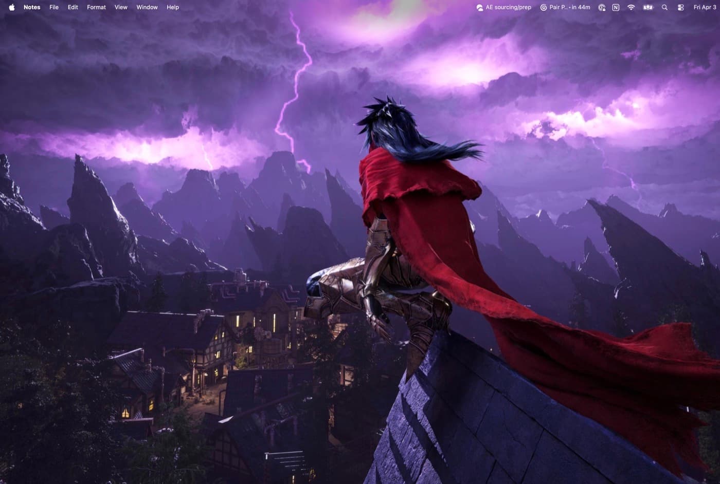 Areia's desktop